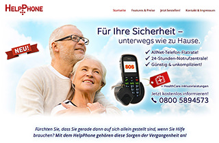 Neue Produktseite für unser HelpPhone Seniorentelefon online!